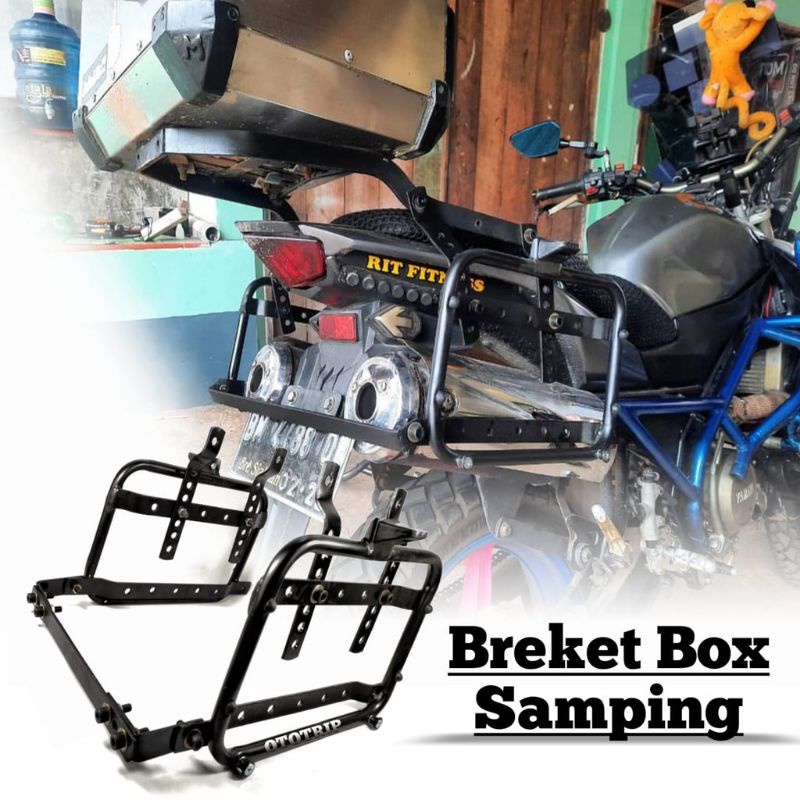 BRAKET BRACKET SIDE BOX SB 2000 + STABILIZER FULL FITTINGAN UNIVERSAL Breket samping SB2000 Box GIVI