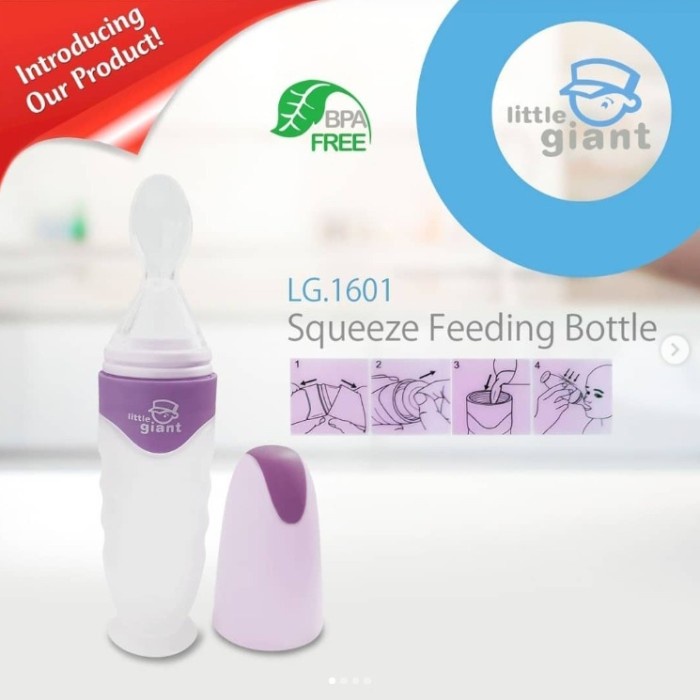 LITTLE GIANT Squeeze Feeder Baby Feeding Bottle Botol Sendok Bayi