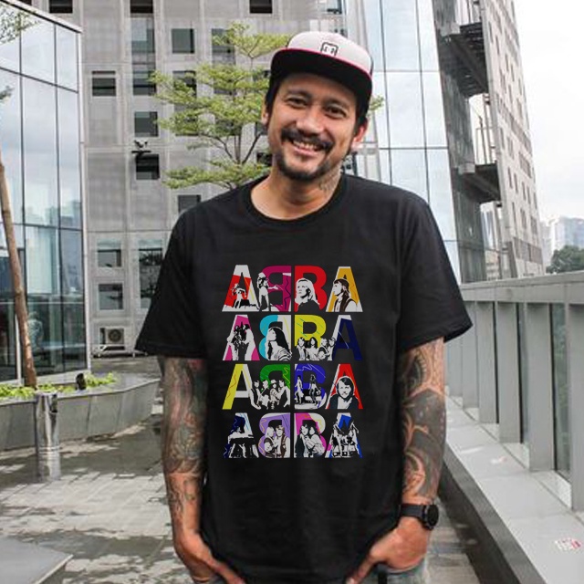 Kaos Abba Tshirt Casual Unisex T-SHIRT Bahan Katun TERBARU