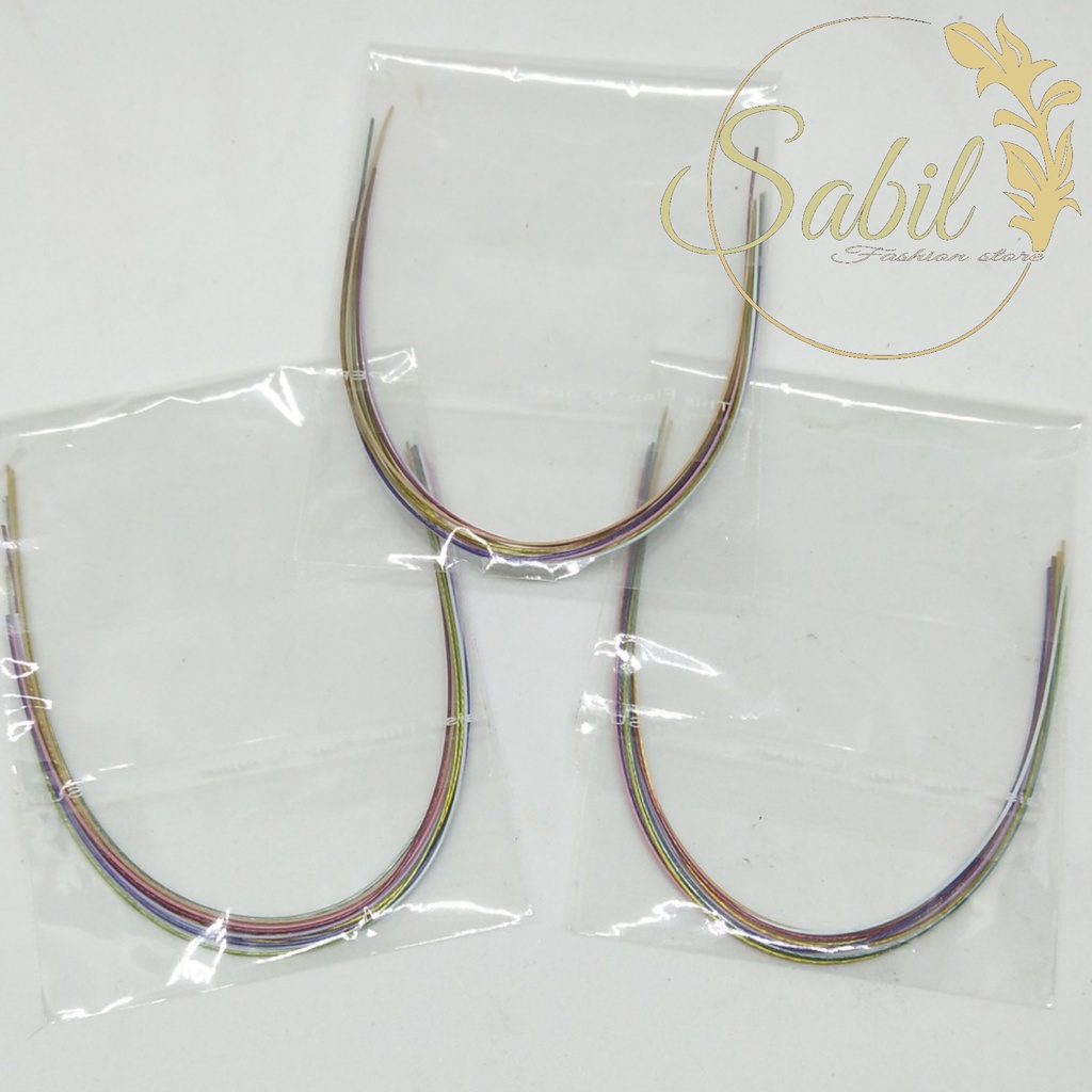 KAWAT WARNA MIX / KAWAT BEHEL GIGI LENTUR WARNA CANTI CANTIK