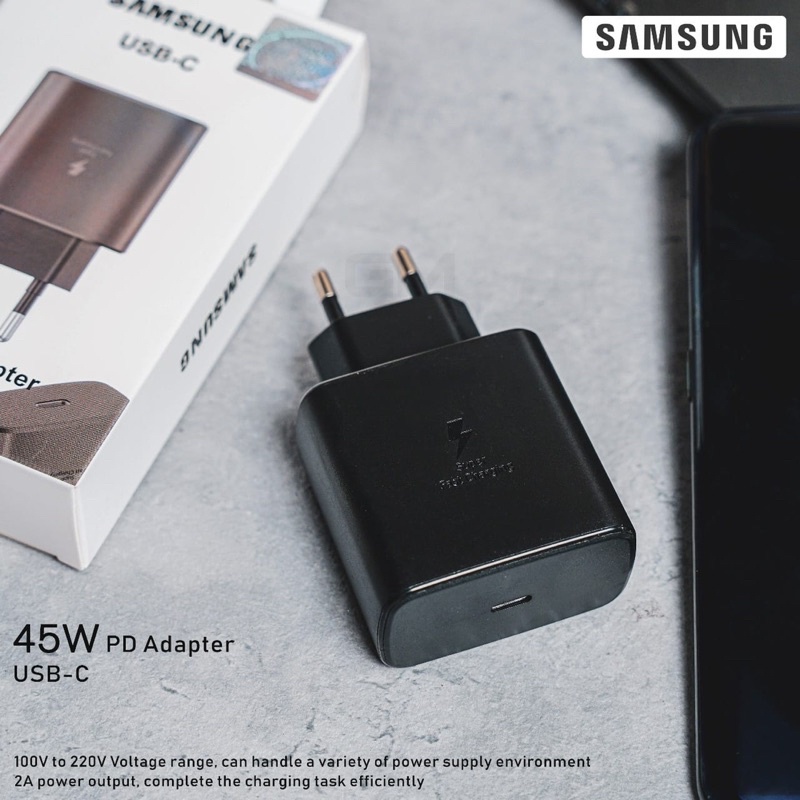 Adaptor Batok Charger Samsung 45watt Usb C to C Original Super fast Charging S20 ultra S21