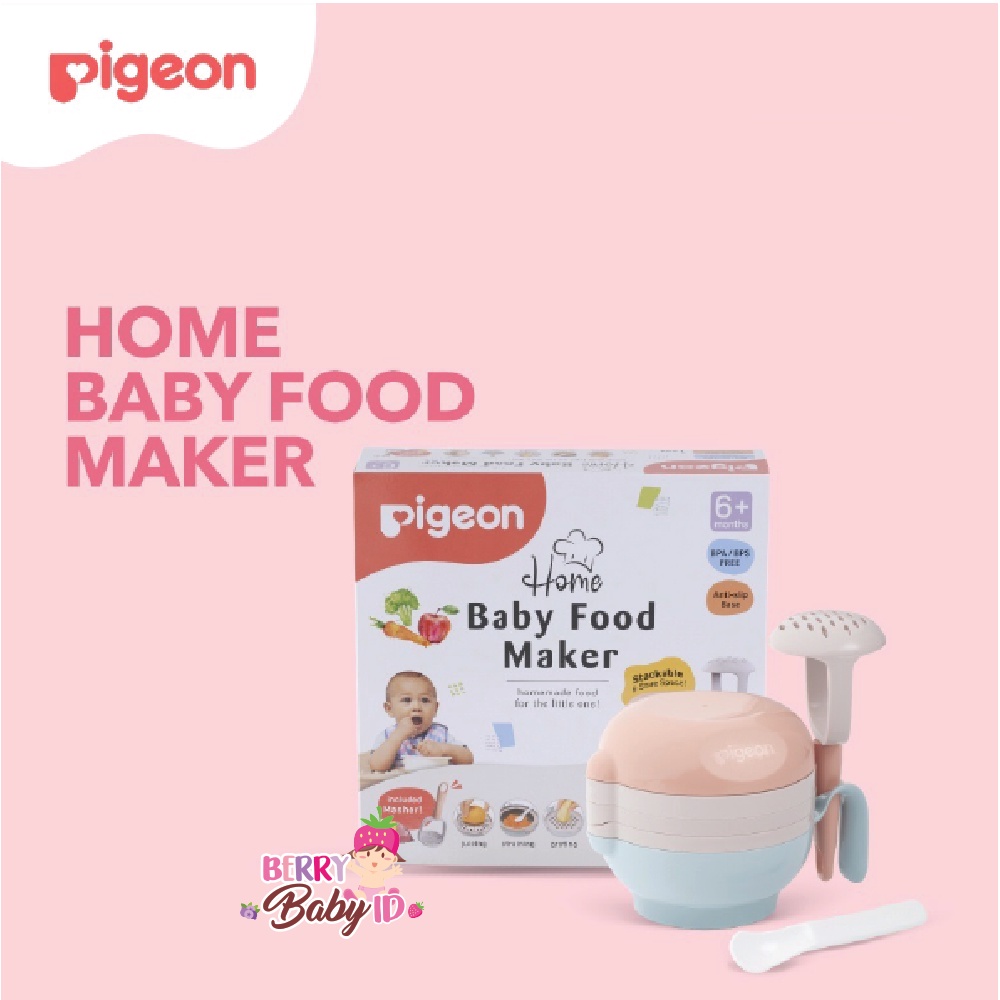 Pigeon Home Baby Food Maker Set Masher Bowl Grinder Pengolah MPASI Berry Mart