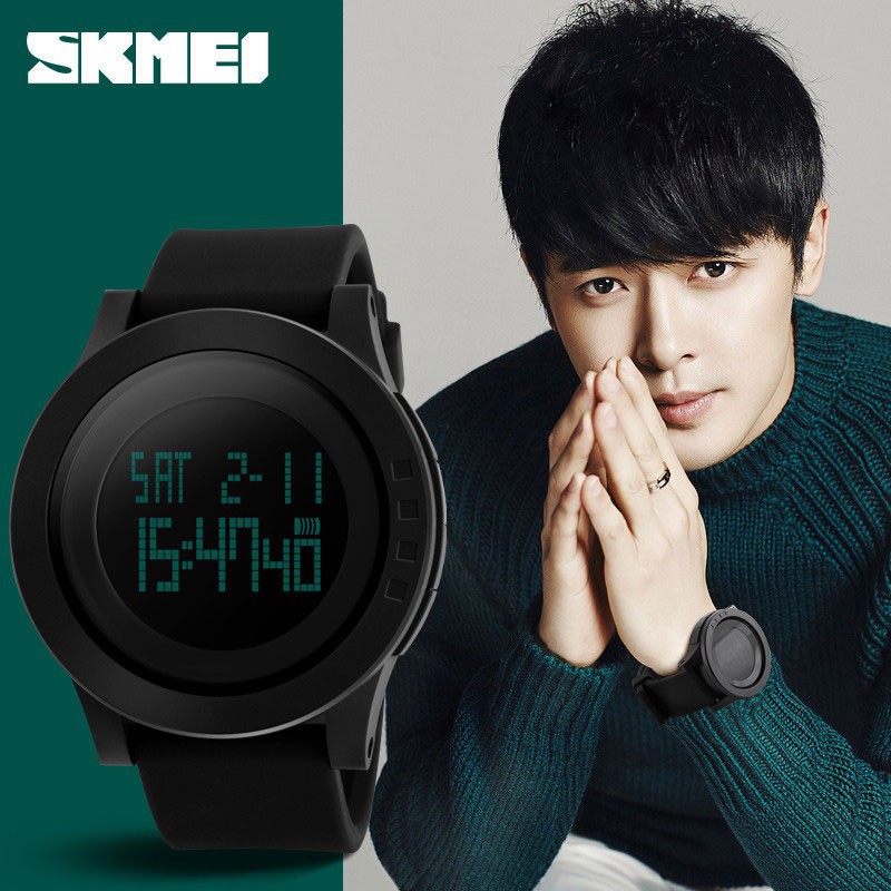 Jam Tangan Pria Digital SKMEI 1142 Black Water Resistant 50M