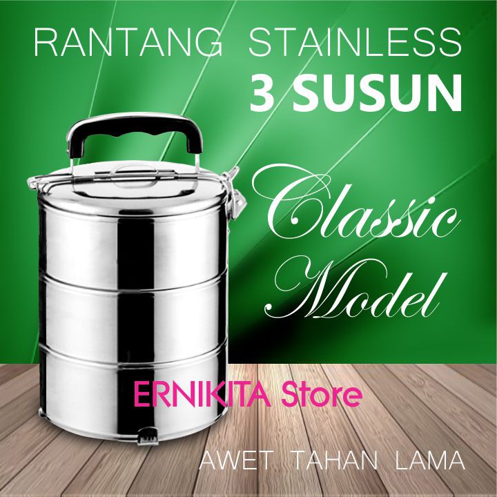 RANTANG STAINLESS 3 SUSUN - Rantang Makanan Catering