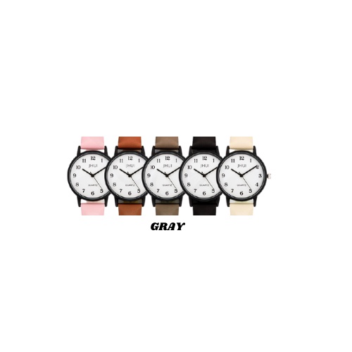 FYGALERYJAKARTA J184 Jam Tangan Analog Jam Tangan Fashion Wanita Jam Tangan Wanita Murah Import-Gray