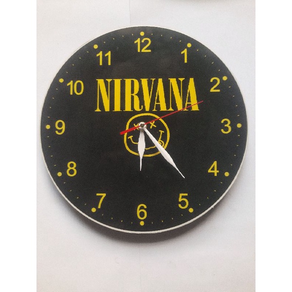 Jam dinding nirvana Diameter 30cm Hiasan dinding keren