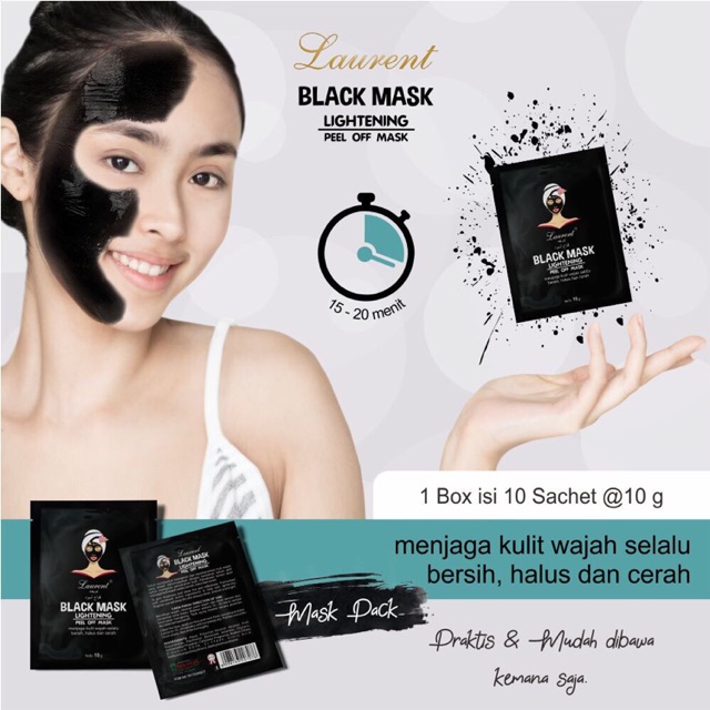 Laurent Peel Off Black Mask Lightening 10gr
