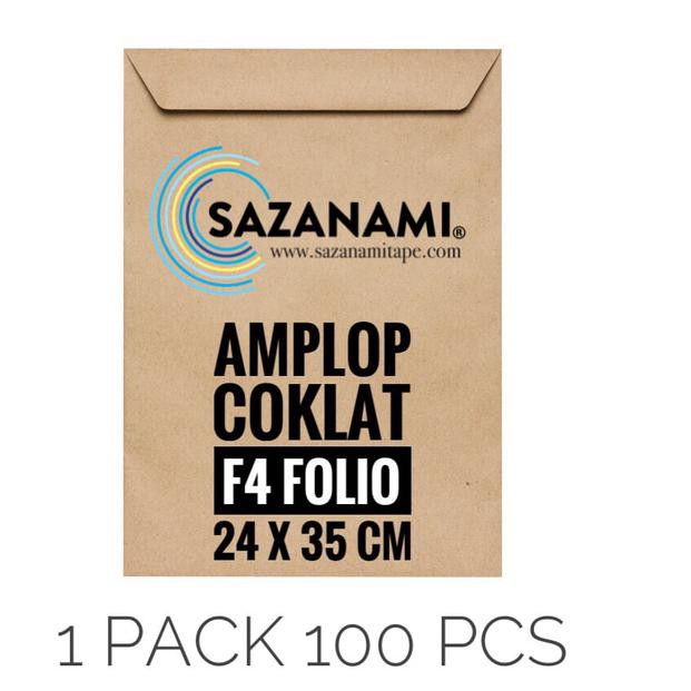 

♝ AMPLOP COKLAT F4 FOLIO 24 X 35CM AMPLOP SURAT COKELAT 1 PACK ♘
