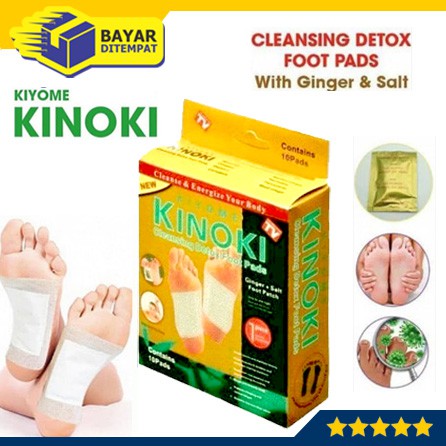 1 Box (isi 10 biji) Kinoki Gold Kiyome Detox Foot Ginger Pads Koyo Penyerap Racun Tubuh