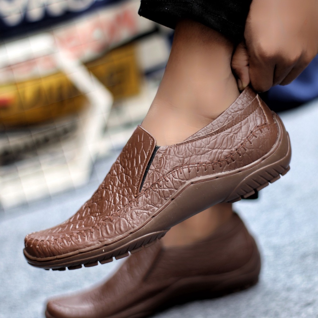 MOLK|Sepatu Formal Casual Pria Slip On Kulit Asli CVNY Original Handmade Sepatu Pria Kantor