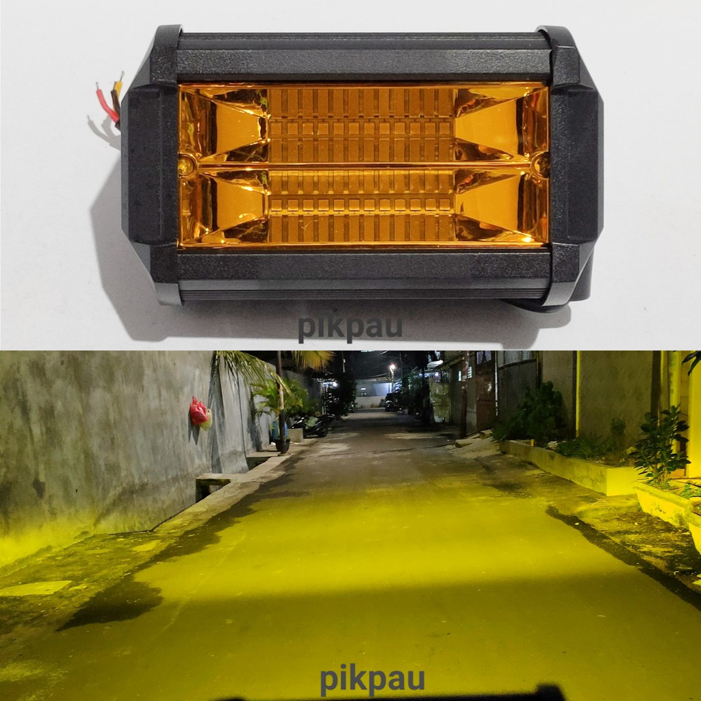 Lampu Tembak Sorot LED CWL 24 Mata LED 24 Titik Motor Mobil Warna Kuning