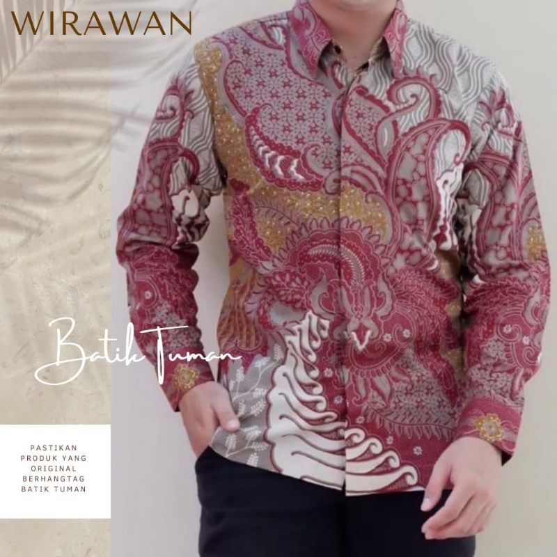 KEMEJA BATIK WIRAWAN atasan batik pria hem batik pria seragam batik pria