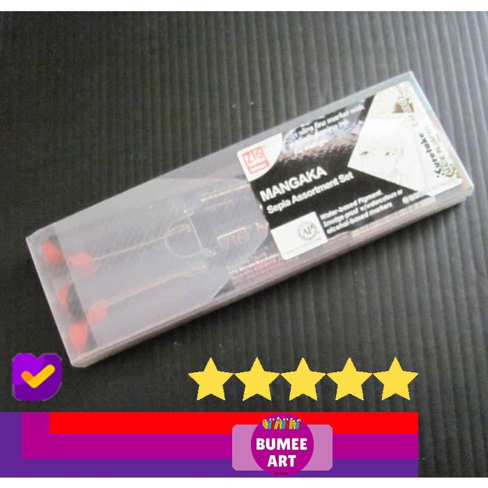 

Pendrawing- Kuretake Zig Drawing Pen Mangaka Sephia Set - Alat Lukis - Manga -Drawing-Pen.