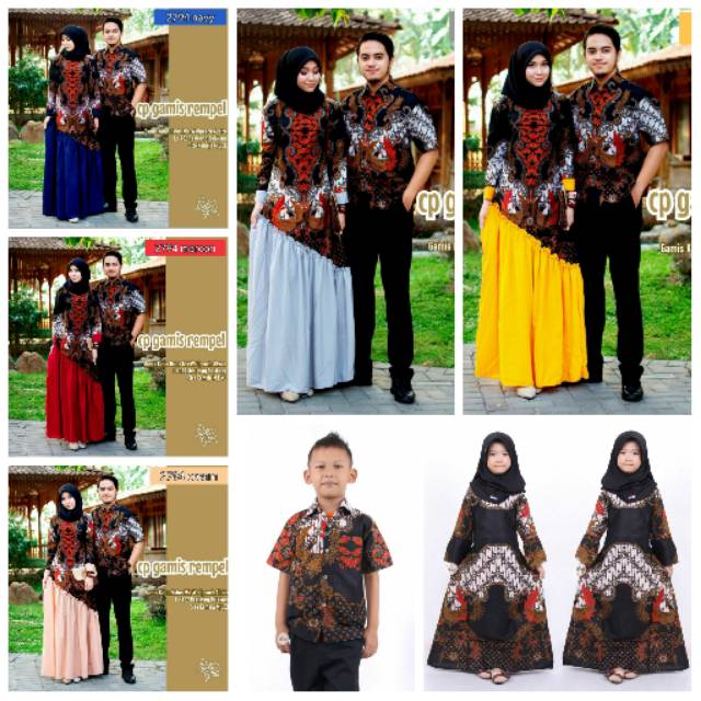 Family set 2794.ayah M L XL.ibu LD 102 mix wolfis.anak 3-12 th