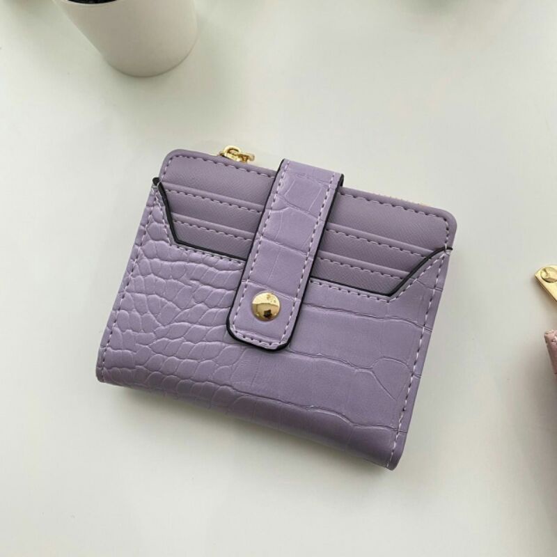JIMS HONEY GENIE WALLET Dompet Wanita Kartu Import Modern Elegan Simple-PURPLE