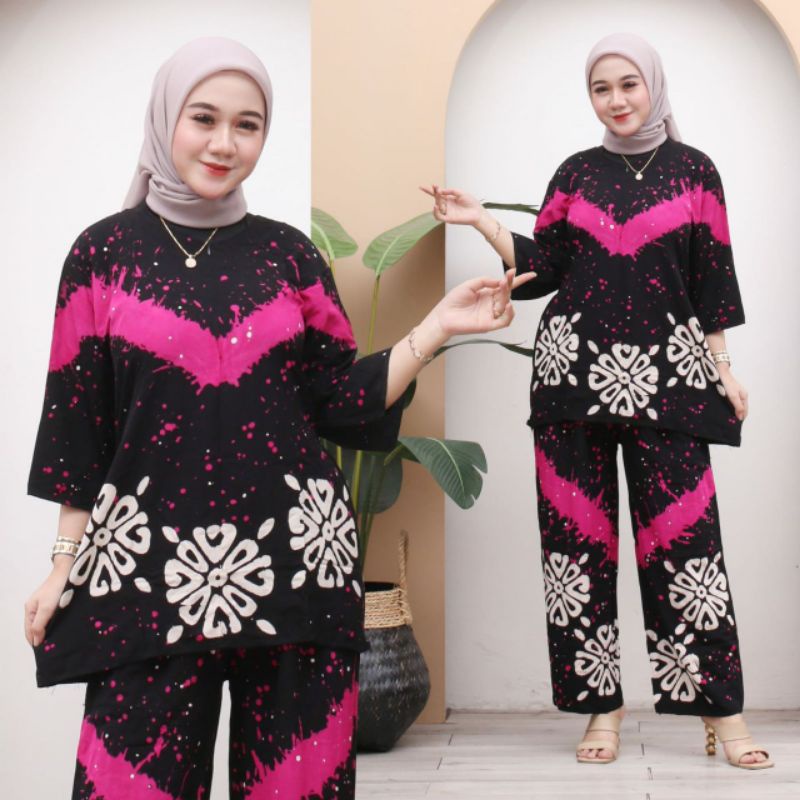 Setelan Batik Cap Busui // Setelan cap wanita Rayon Mosifa set // One Set Mozaik // set WanitaBELLE ONE SET / SETELAN RAYON DAILY ONE SET BAJU SETELAN WANITA KEKINIAN