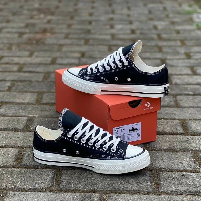 (BISA COD) SEPATU CONVERSE 70s LOW BLACKWHITE PREMIUM