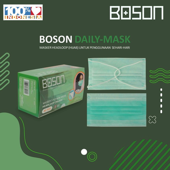 Masker BOSON 3 ply (HIJAB)