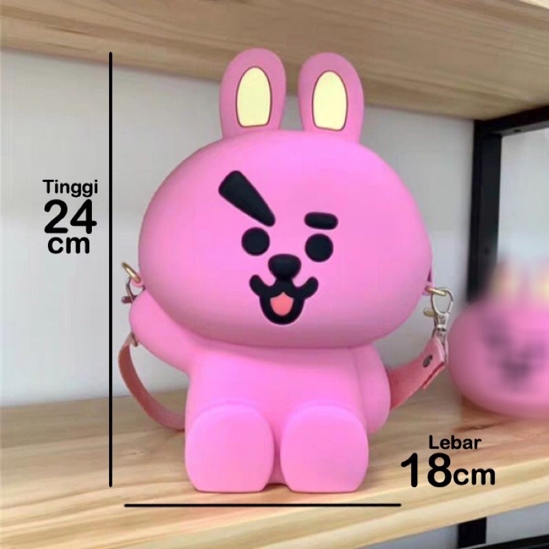 PRELOVED kooki Lovers karakter korea Tas Selempang Karet Jelly Anak Perempuan Kartun Karakter Unicor