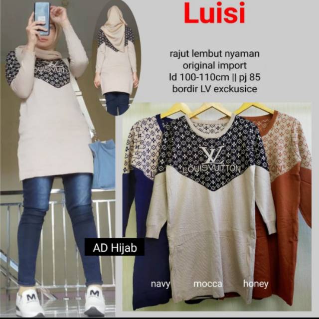 Tunik Lv matt rajut import.allsize.fitto.xxl melar