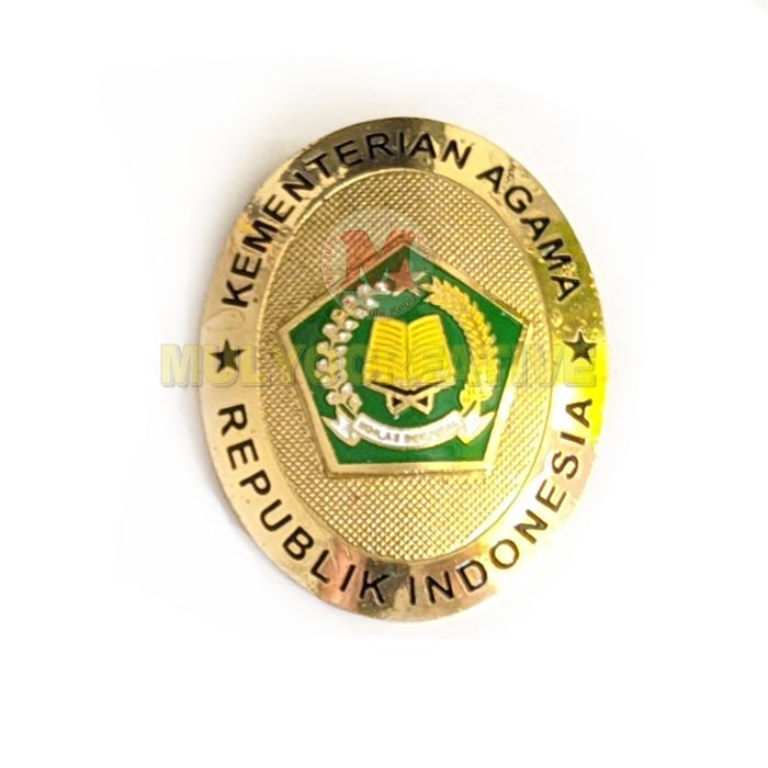 Lencana Pin Kemenag Magnet Pin Logo Kementerian Agama Oval