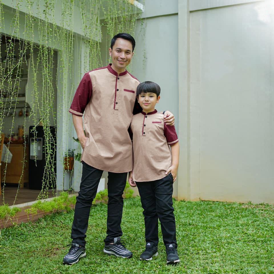 Couple Ovelo - Couple Muslim Laki - Laki Terbaru - Baju Koko Ayah dan Anak - Baju Muslim