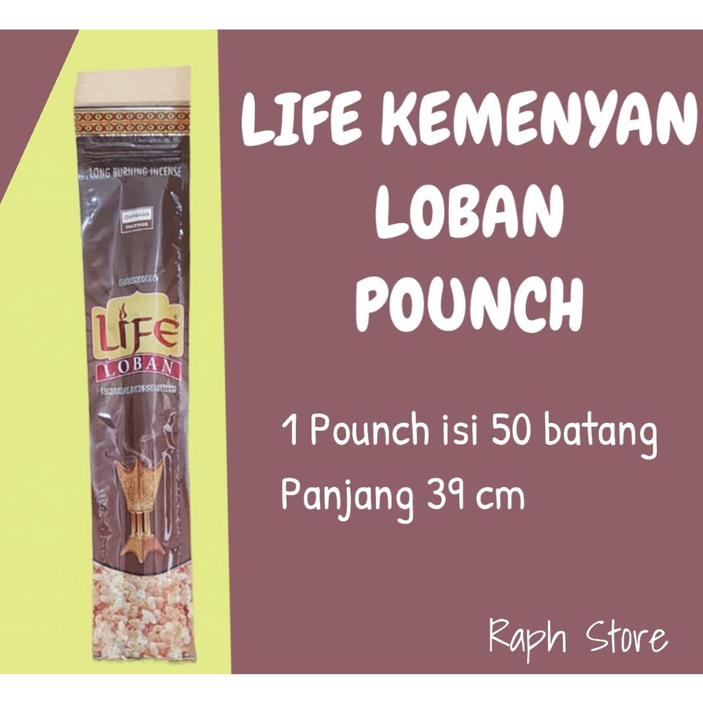 Dupa Hio Darshan Kemenyan Life Loban Pounch isi 50 batang