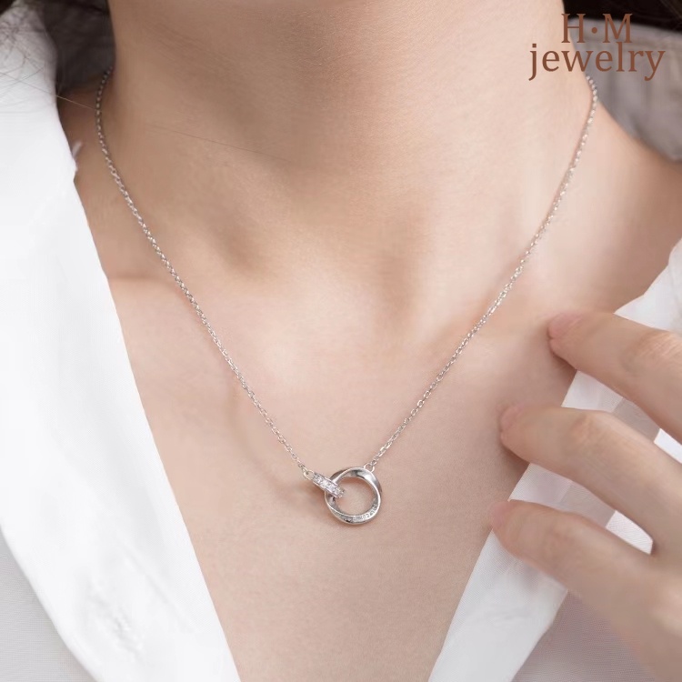 Mobius Kalung Rantai Pasangan / Pria / Wanita Liontin Strip Untuk Hadiah Ulang Tahun 2022