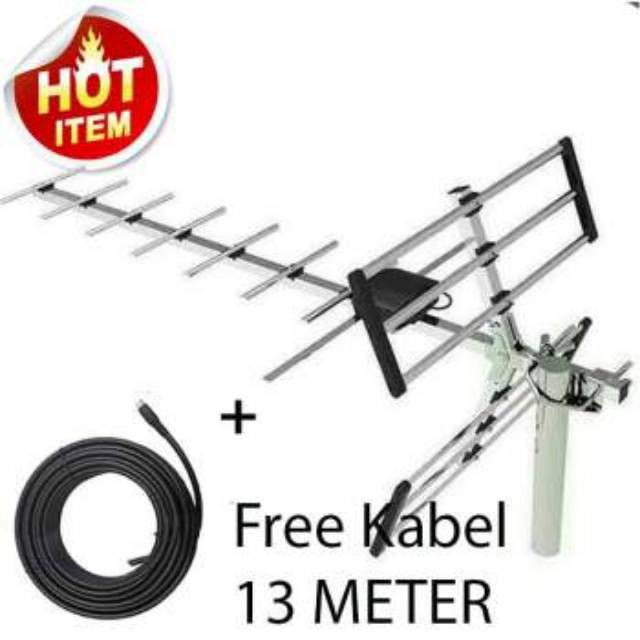 ANTENA DIGITAL TV OUTDOOR FREE KABEL 13 METER