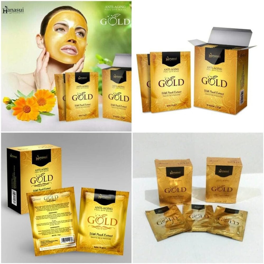 Masker Gold Hanasui / Hanasui Anti Aging Peel Off Mask Gold