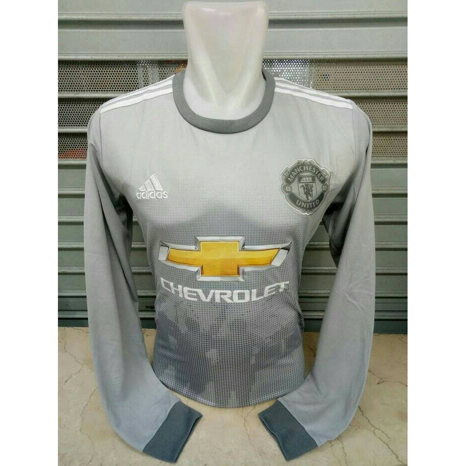 JERSEY BOLA MU MANCHESTER UNITED 3RD LS LONGSLEEVE 17/18 GRADE ORI