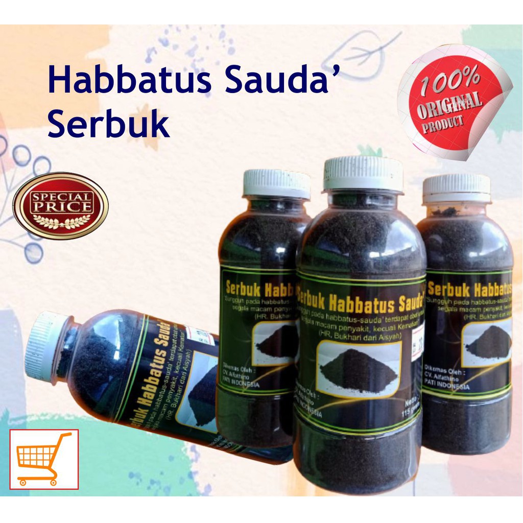 

SERBUK BUBUK JINTAN HITAM 115 gr, 140 gr | SERBUK BUBUK HABBATUS SAUDA'