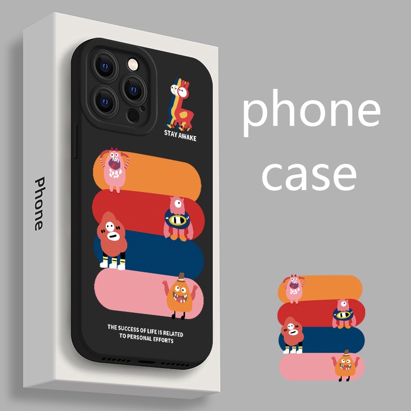 Soft Case Silikon TPU Motif Monster Kecil Lucu Untuk IPhone 14 13 12 11 Pro XS Max X XR Plus