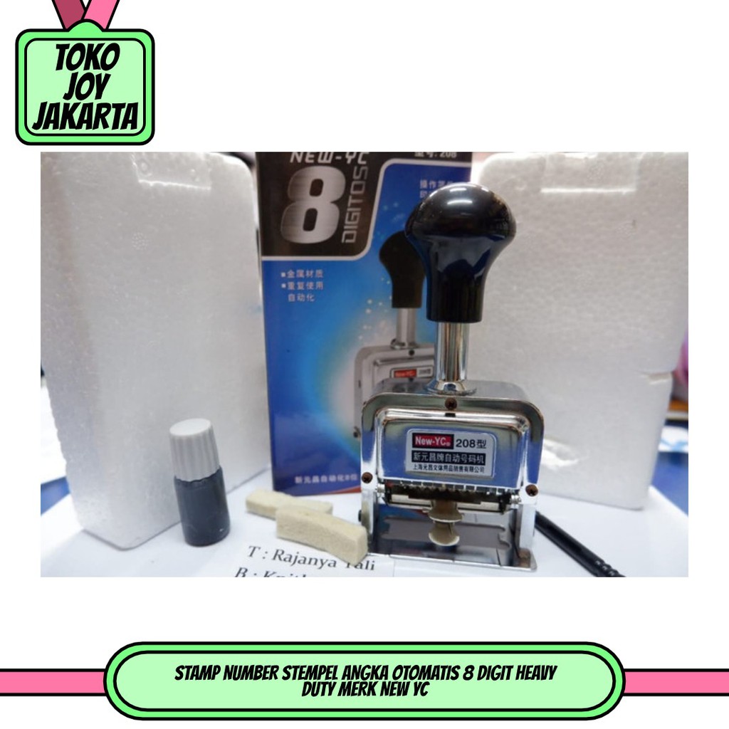 

STAMP NUMBER STEMPEL ANGKA OTOMATIS 8 DIGIT HEAVY DUTY MERK NEW YC