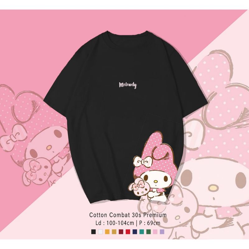 T-SHIRT/KAOS MELODY UNISEX PREMIUM/TUMBLR TEE MELODY