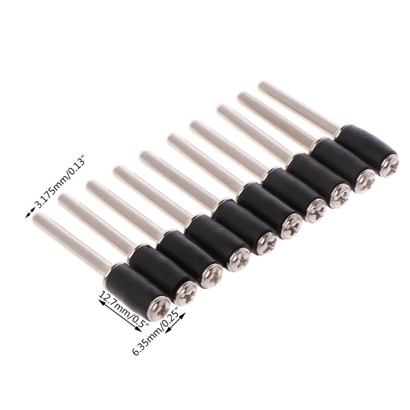 Gro Replacement Part for M.C 10Pcs Drum Rubber Mandrels 1 / 8 &quot;Shank for Sanding Sleev