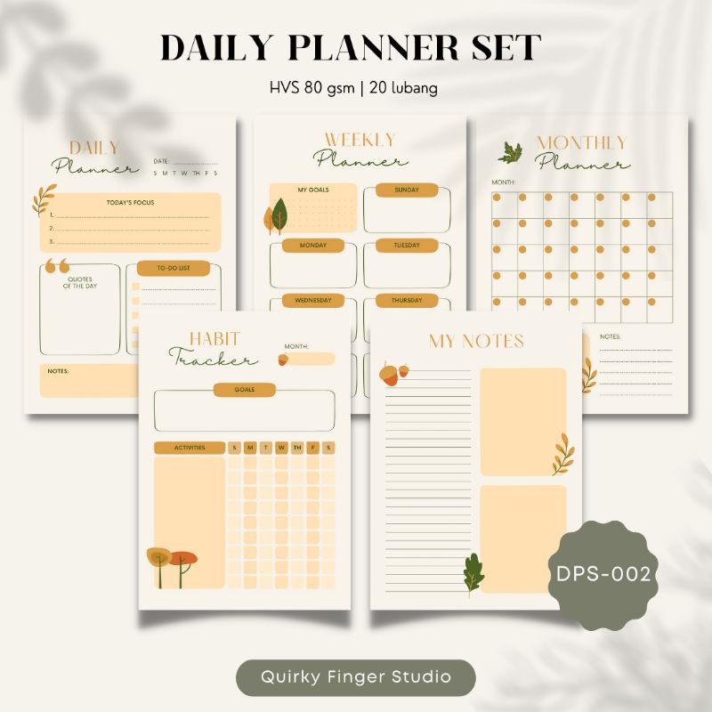 

Daily Planner, Weekly Planner, Monthly Plan