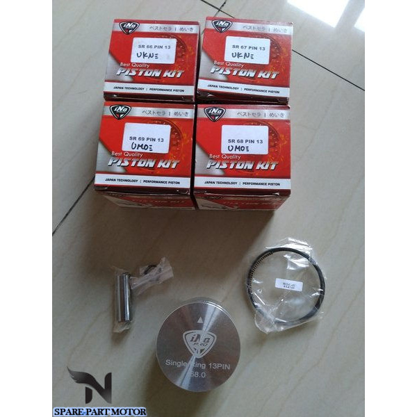 Piston Kit Seher Ina Pro Racing Dia Meter 66 67 68 69 Pen Pin 13 atau 15 Mm Sr Single Singel 1 R Rin