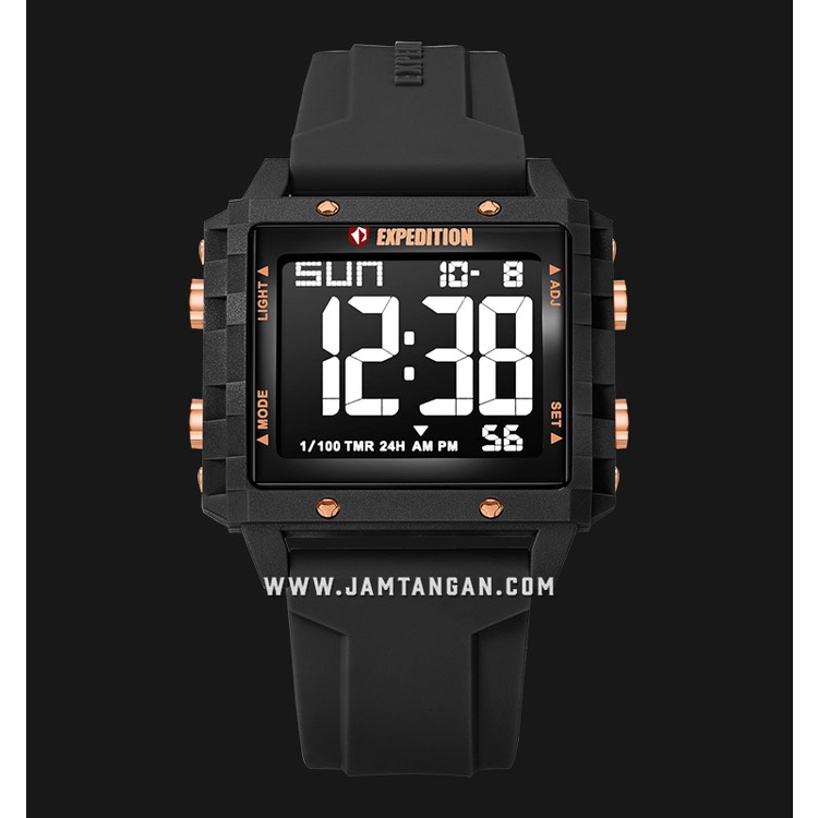 Expedition E 6817 MH RRGBA Digital Dial Black Rubber Strap