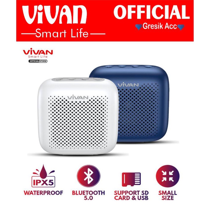 SPEAKER BLUETOOTH VIVAN VS1 WATERPROOF IPX5 TWS MODE