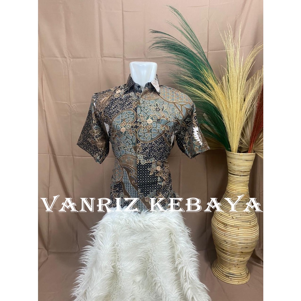 COUPLE KEBAYA TUNIK TILLE JUBRAI DAN KEMEJA AUREL COKLAT