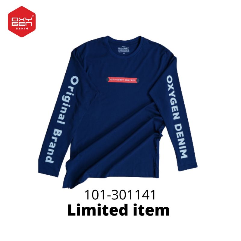 kaos lengan panjang oxygen denim 0114  navy