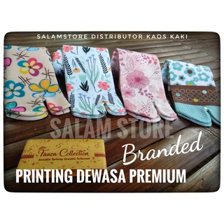  Kaos  Kaki  Printing Dewasa Jempol shabby NYLON  SPANDEK 