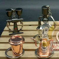 Gantungan kunci TEBAL alat2 kopi gooseneck kettle moka pot kopi 2661