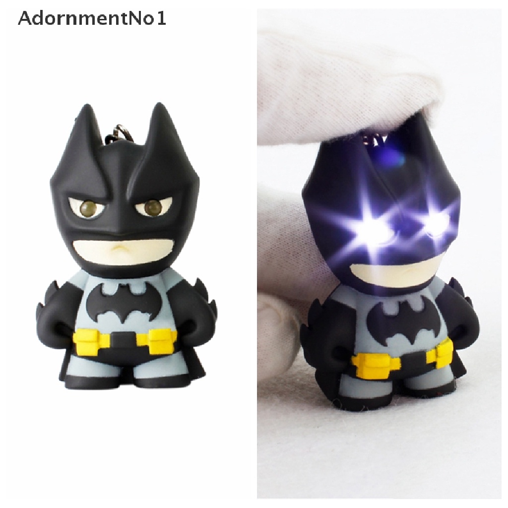 (AdornmentNo1) Gantungan Kunci Bentuk Batman Dengan Lampu Senter Led + Suara