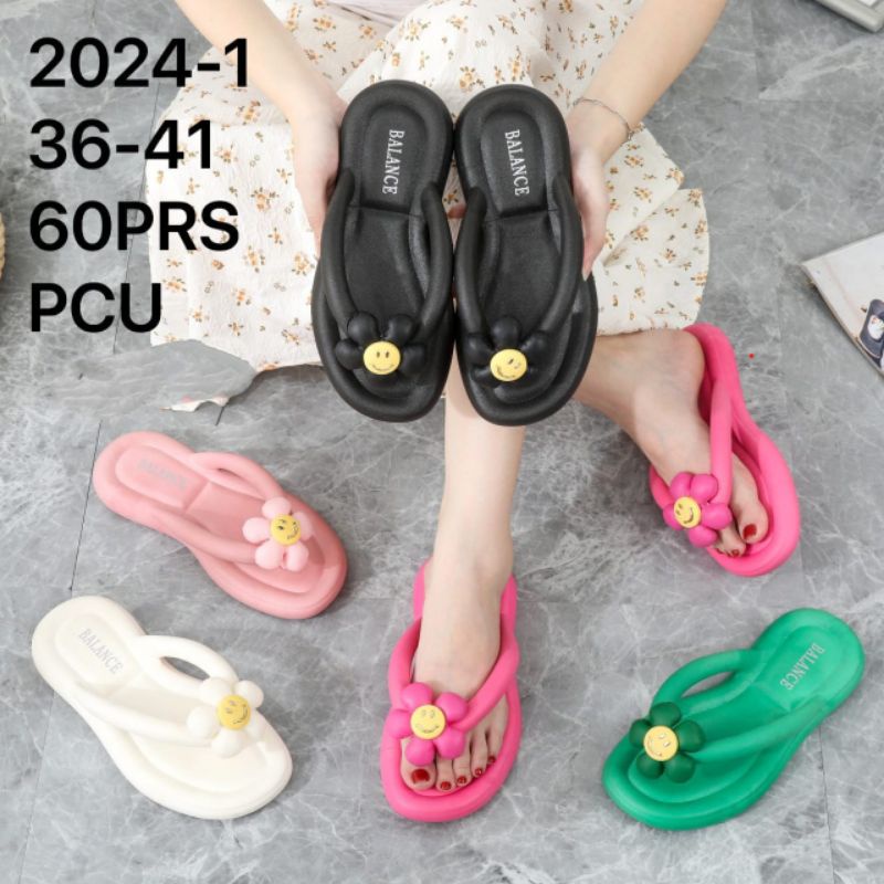 Sandal Jepit Jelly Tebal Smiley Sunflower Balance 2024