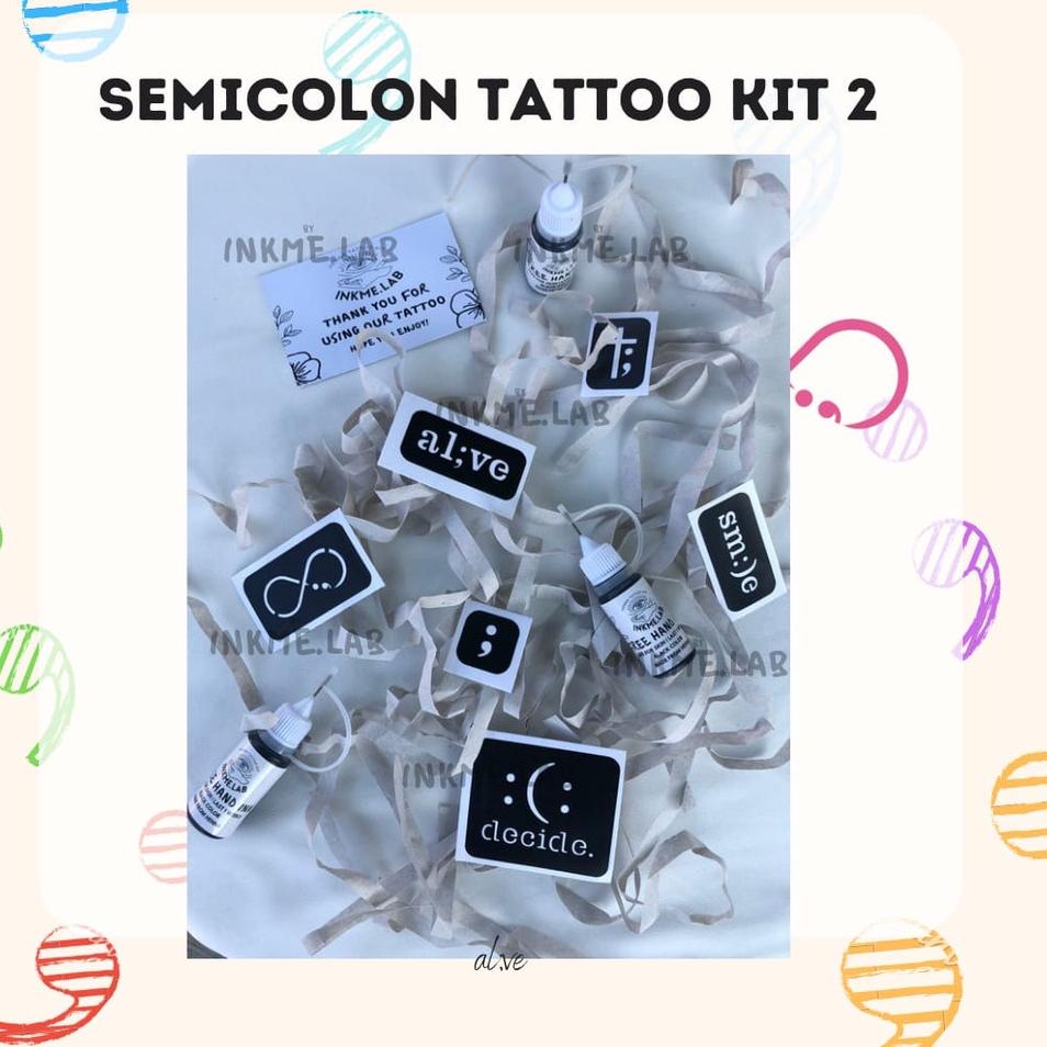 (TERBARU) Semicolon Tattoo Kit