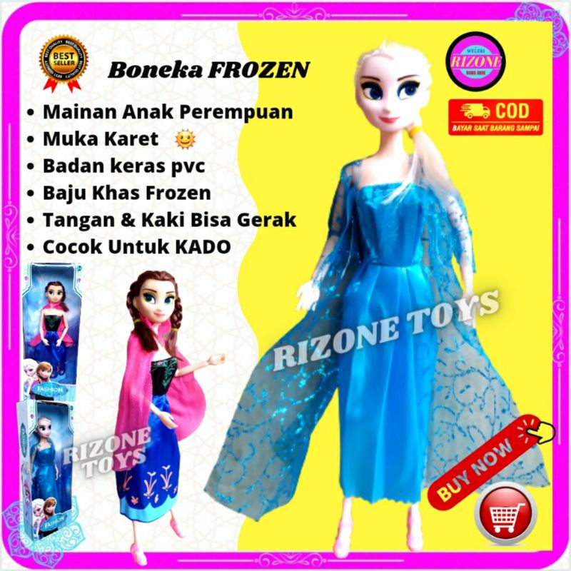 BG-K*Els : Mainan Anak Perempuan Cewek Edukasi Usia 2 3 4 5 6 7 Tahun Boneka Frozen Karakter Elsa An