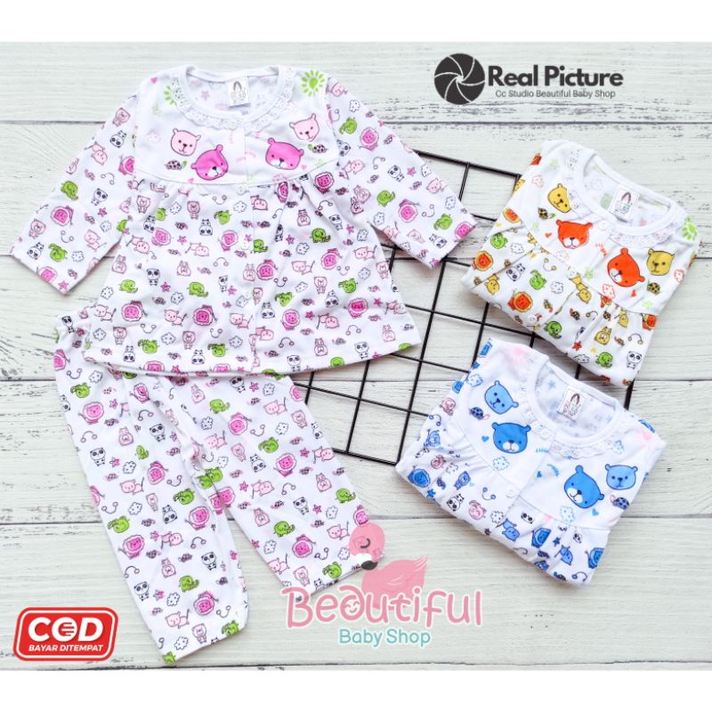 Setelan Baju Bayi Panjang Motif Panda / Setelan Piyama Bayi Perempuan / Baju Bayi Merk Yeiko / Baju Bayi Perempuan / Baby.ou_