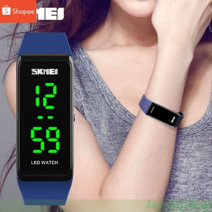 SKMEI Wristband LED Jam Gelang Jam Tangan Gelang Pria Wanita 1265  Hijau